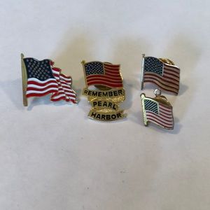 American flag lapel pine